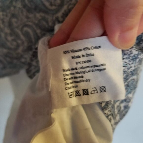 Jack Wills Paisley Print Long Sleeve Keyhole Shift Dress Size 6 - Picture 9 of 9